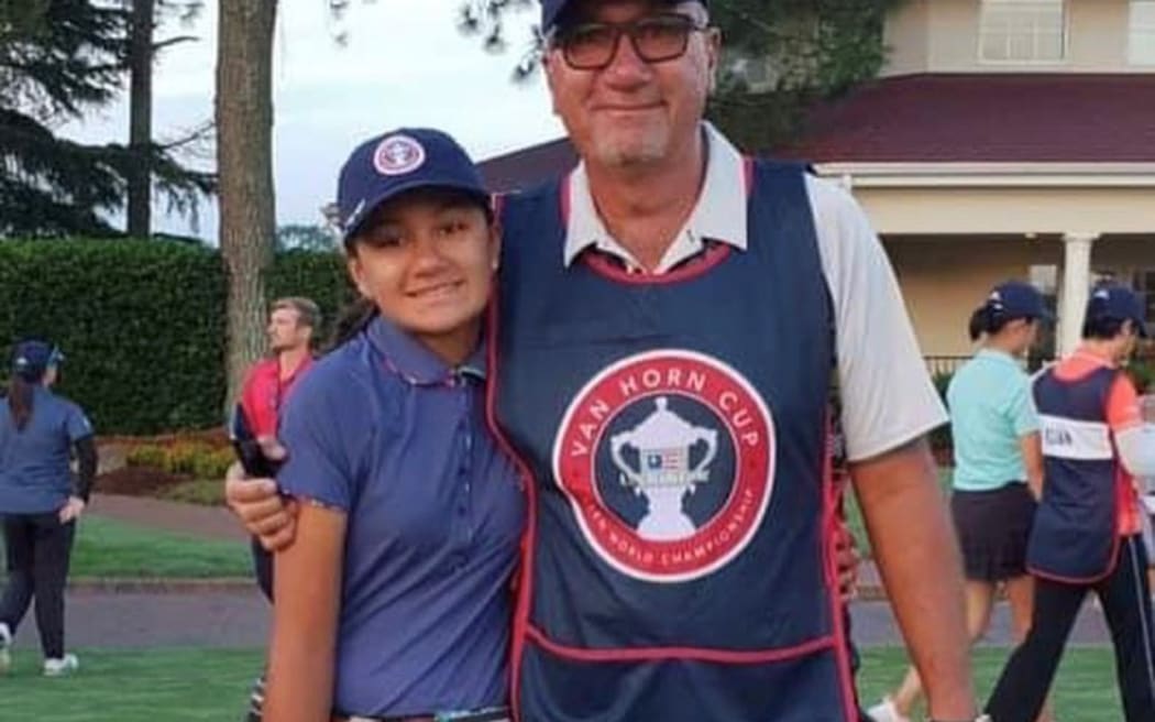 A younger Faith Vui and her Dad Garry Vui.