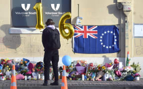 Flowers where  Enere McLaren-Taana who was fatally stabbed at the Dunedin Bus Hub in Great King St on Sunday. PHOTO:PETER MCINTOSH