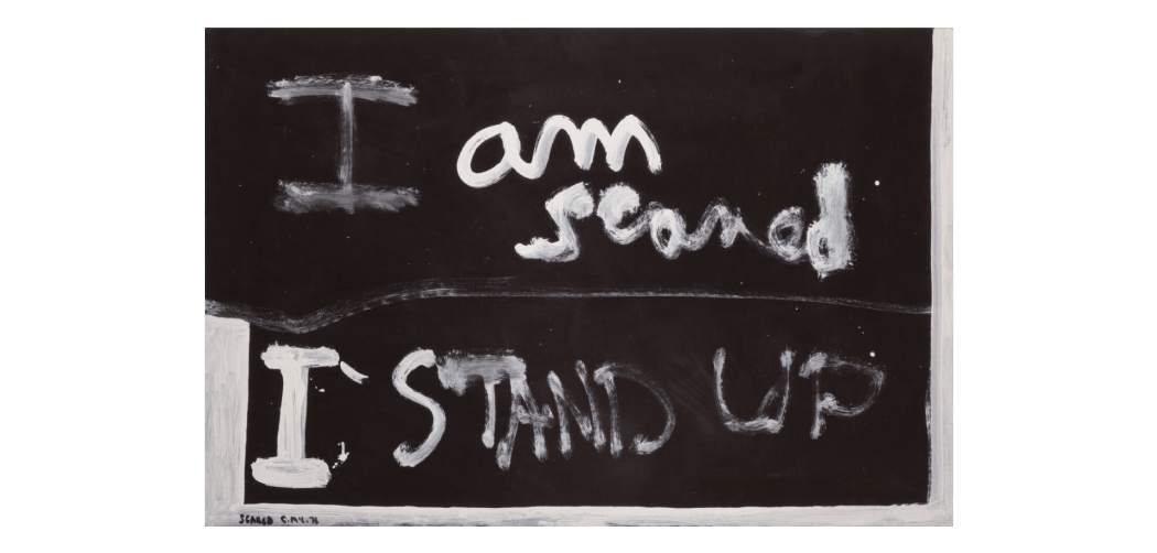 Scared, 1976, Auckland, by Colin McCahon. Purchased 2008 by Te Papa.
