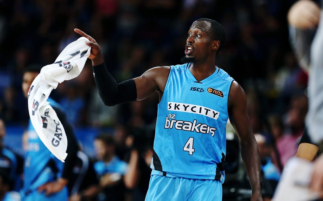 Cedric Jackson reacts after being ejected at Vector Arena