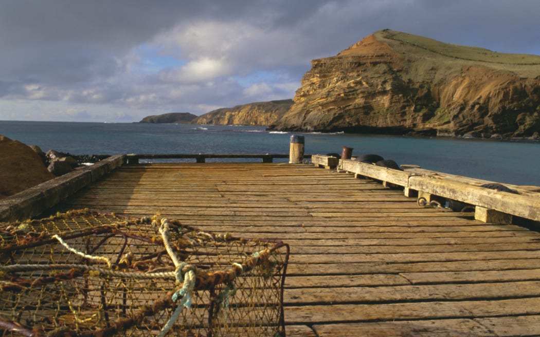 Wharf, Flowerpot, Pitt Island, Chatham Islands.