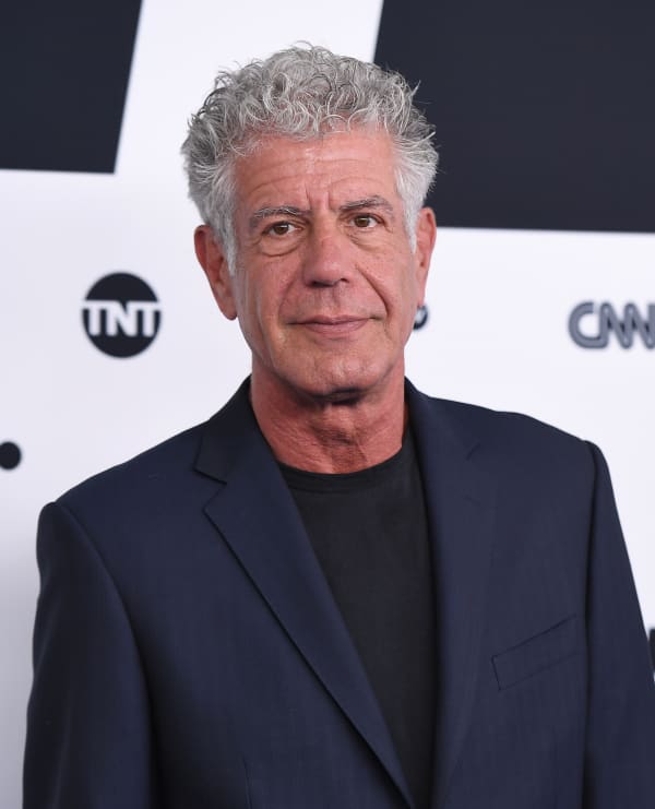 Anthony Bourdain attends the Turner Upfront 2017 at The Theater at Madison Square Garden in New York City.