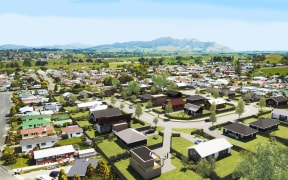 A visualisation of Matai Ridge subdivision in Gore.