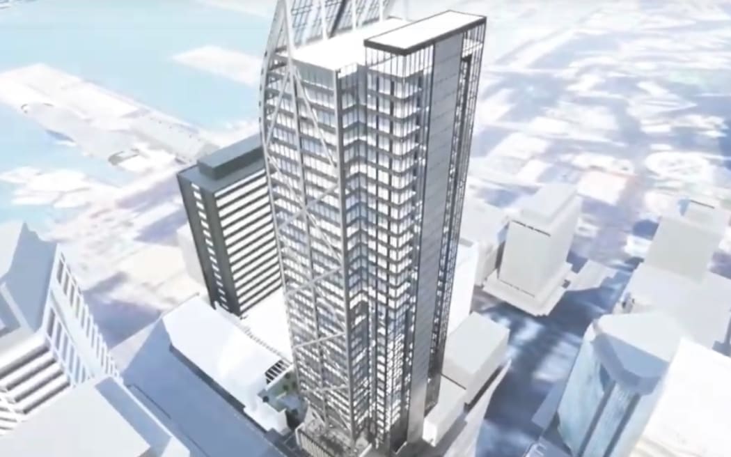 A screengrab of a promotional video for PwC at Commercial Bay.