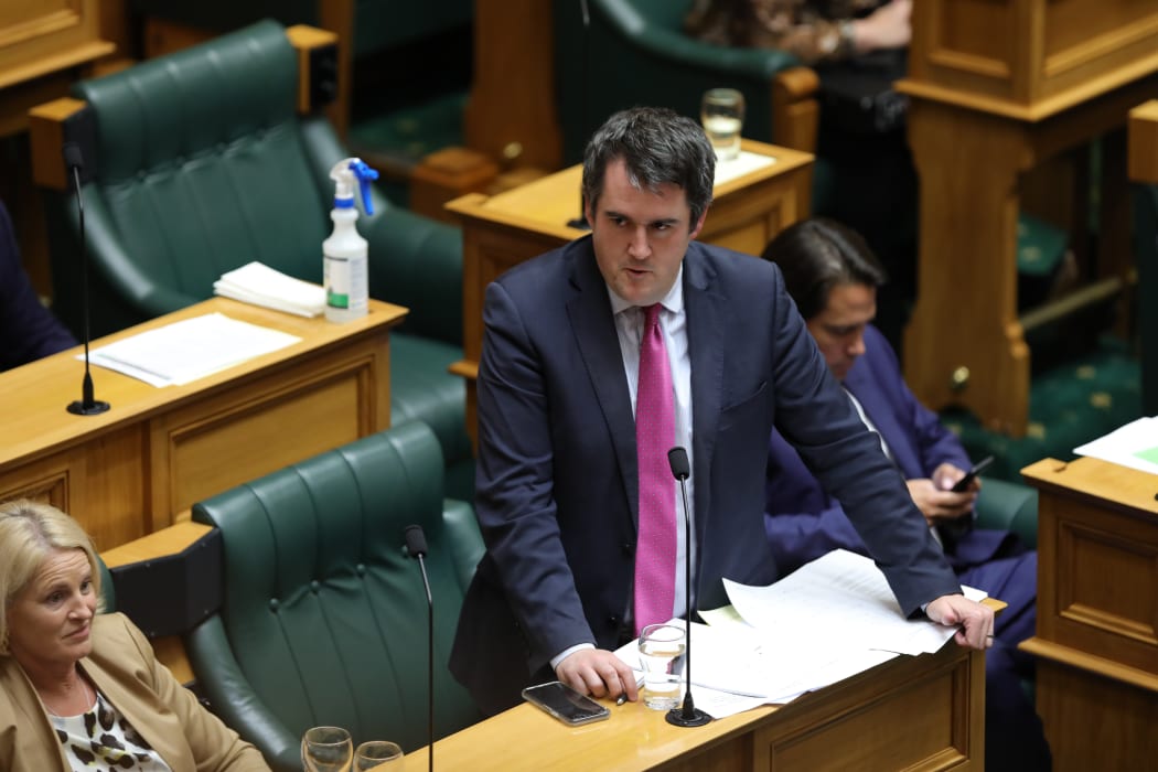 National Party spokesperson for Covid-19 Response Chris Bishop speakers in response to his request for a debate on border working testing