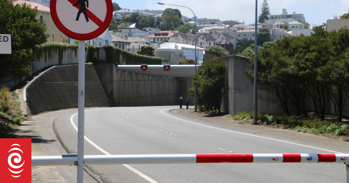 Wellington's Terrace Tunnel down to one lane after armed police stop