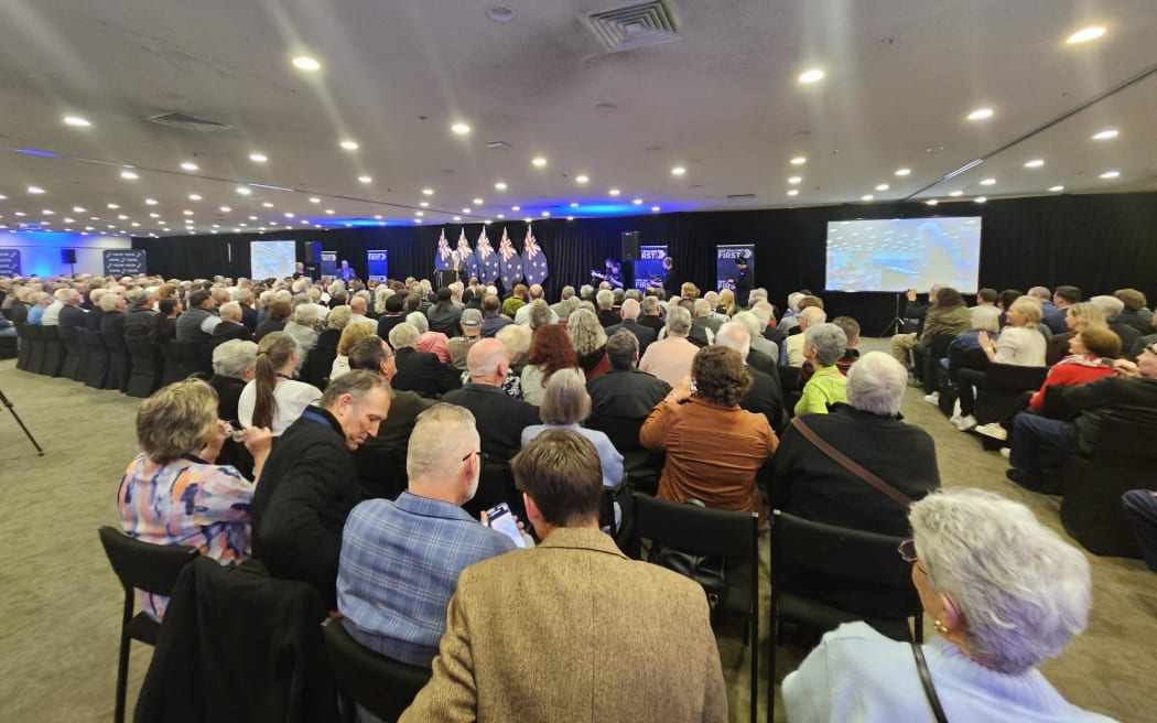 The New Zealand First conference in Hamilton, 13 October.