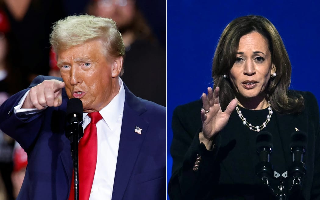 Donald Trump and Kamala Harris