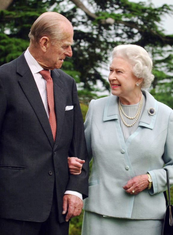 Queen Elizabeth II and her husband, the Duke of Edinburgh mark their diamond wedding anniversary at Broadlands in the Hampshire, in 2007.