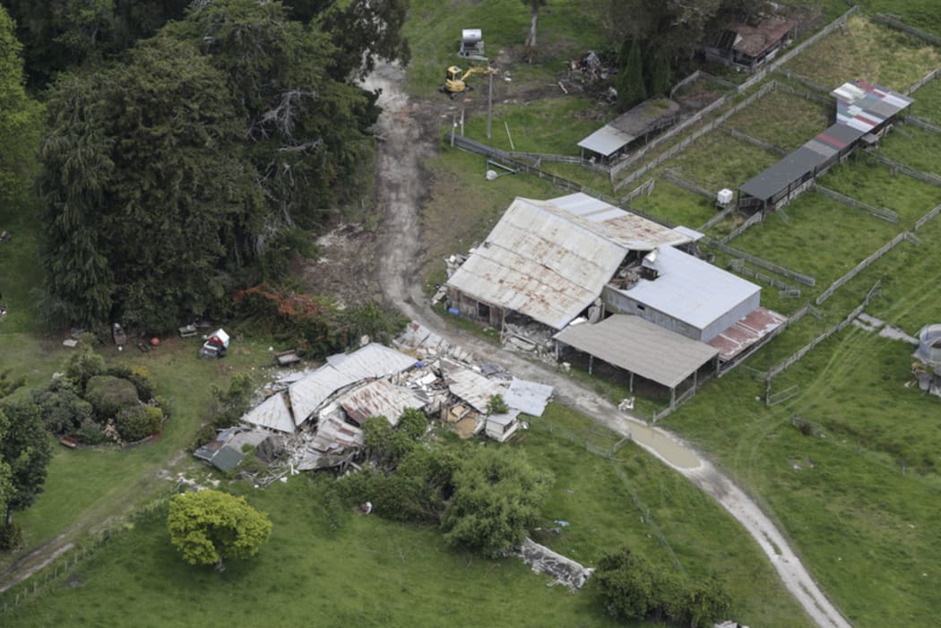 Kaikoura earthquake - Elms Homestead destroyed