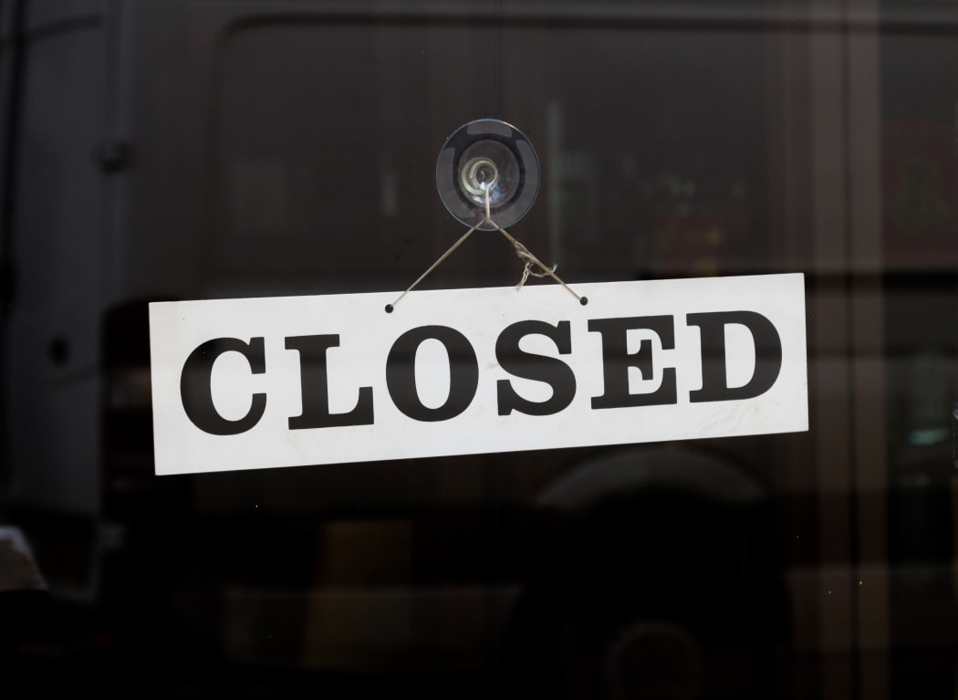 Closed Sign on a door