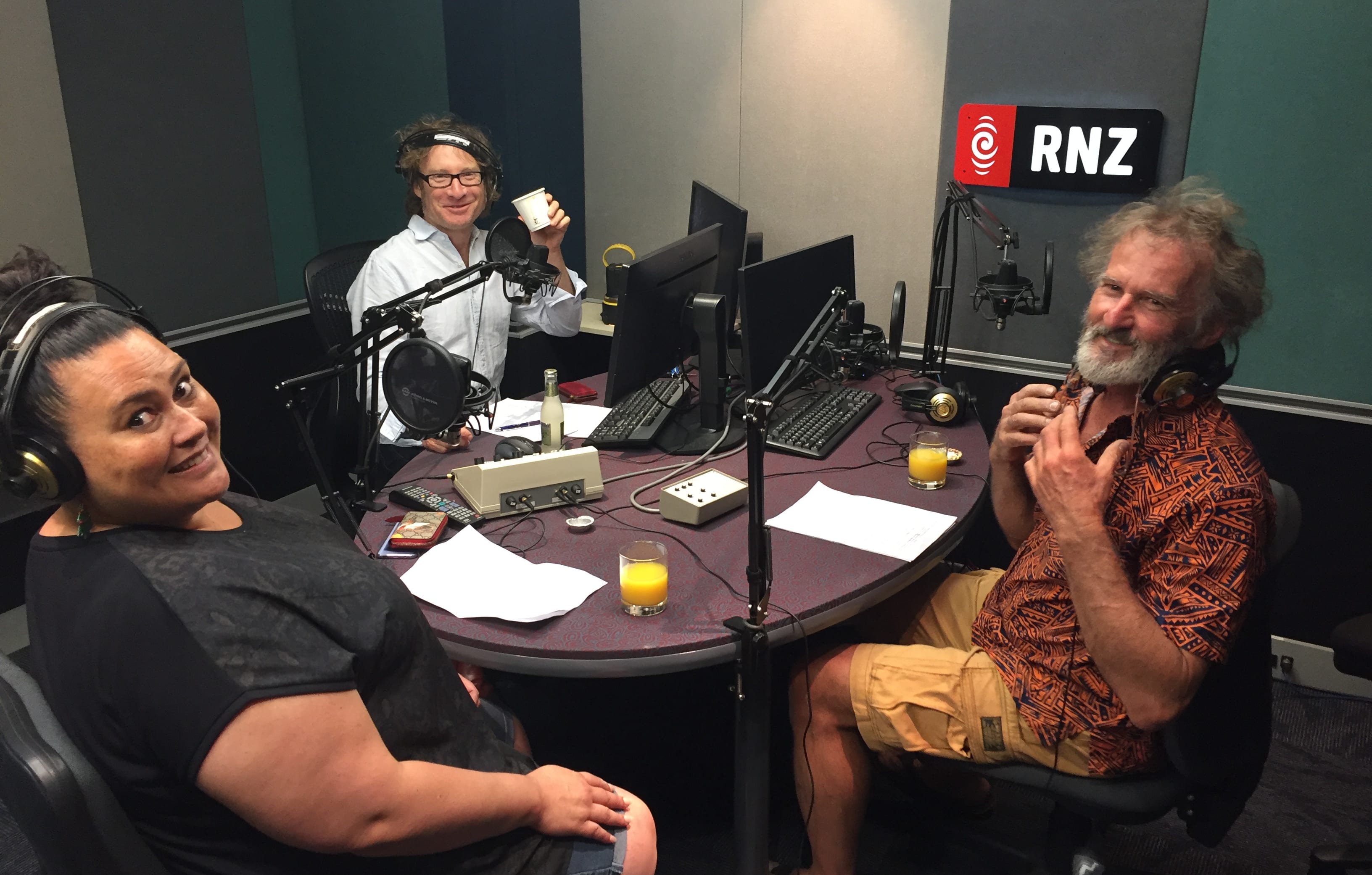 Kennedy Warne, Te Radar and Irene Pink in the studio for the final hour of the final show for 2017