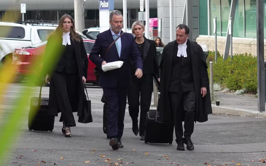 Erin Patterson's defence team is led by Colin Mandy SC (front right).