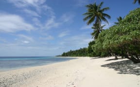 A tropical beach in the Marshall Islands