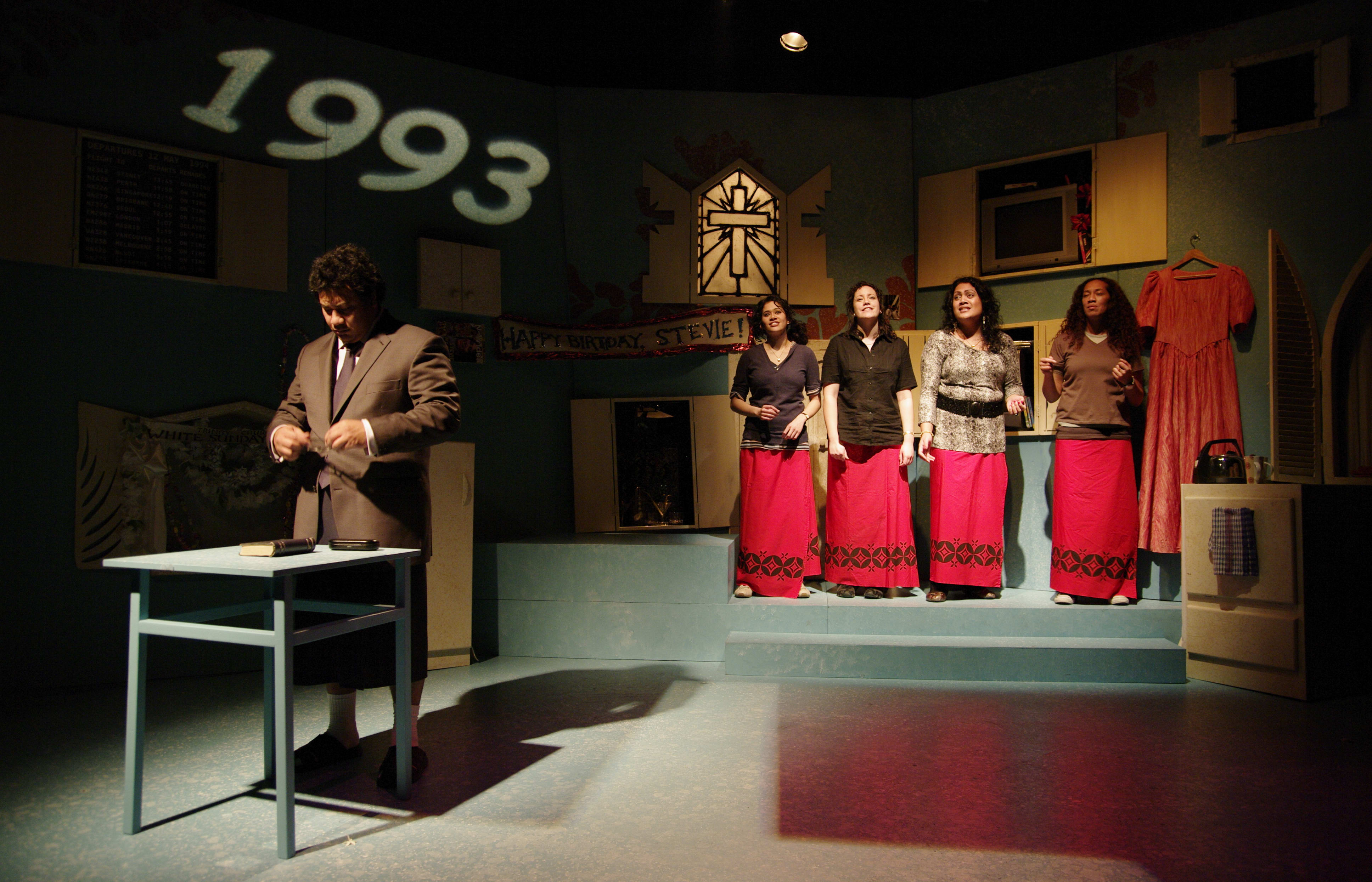 Scene from Angels by Tanya Muagututi'a and Joy Vaele.