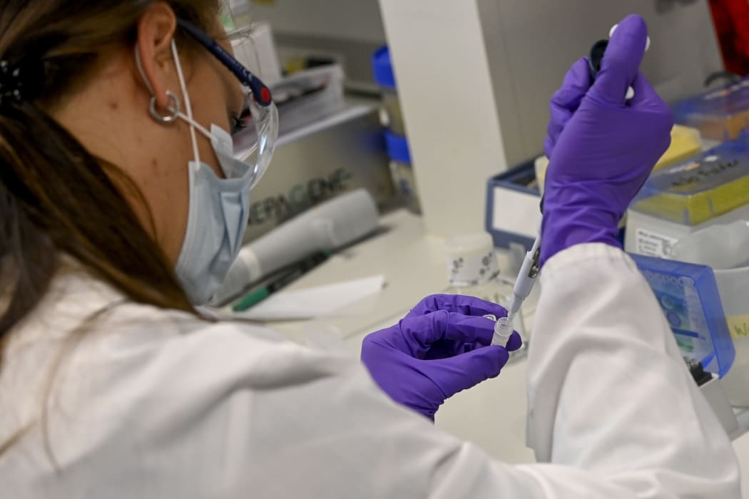 A laboratory analyst working at the headquarters of the Janssen Pharmaceutica in Beerse, on June 17, 2020.