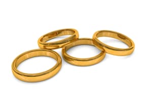 Four wedding rings