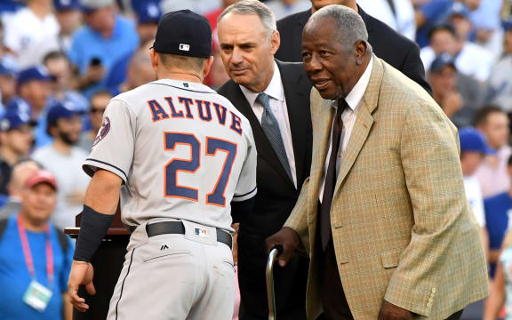 Baseball legend Hank Aaron.