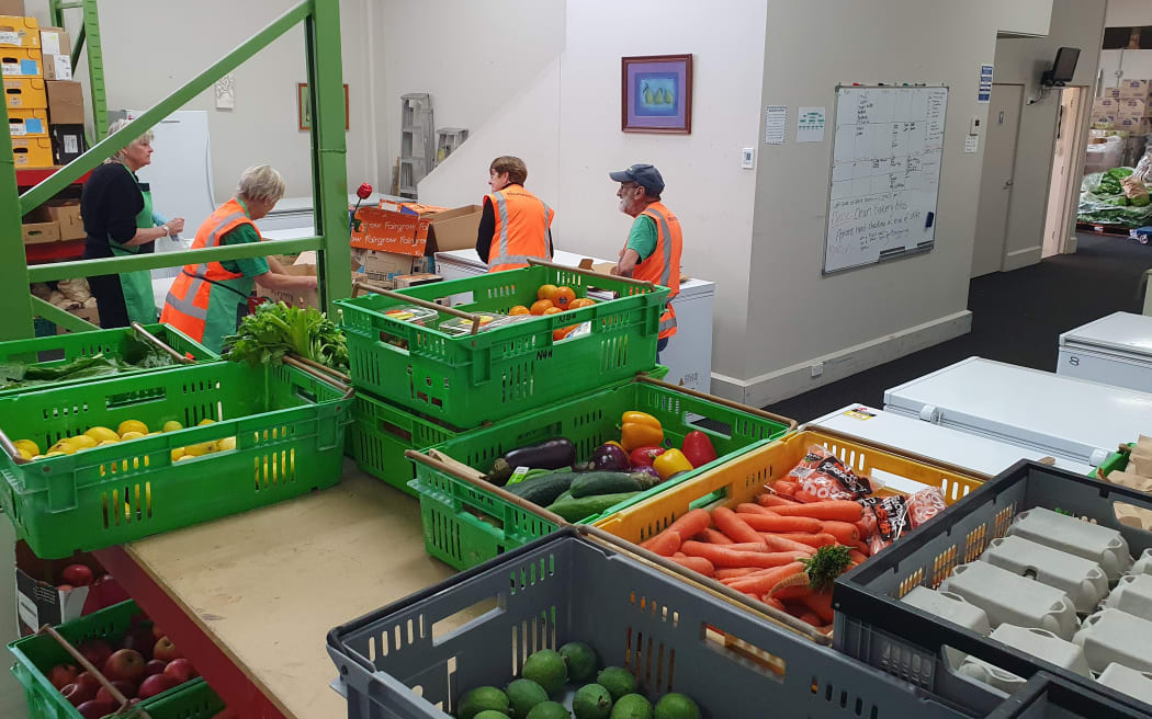 Volunteers store rescued food at Nourished for Nil