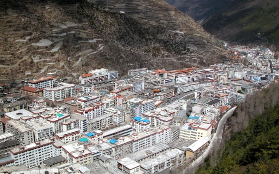 Cityscape in a valley