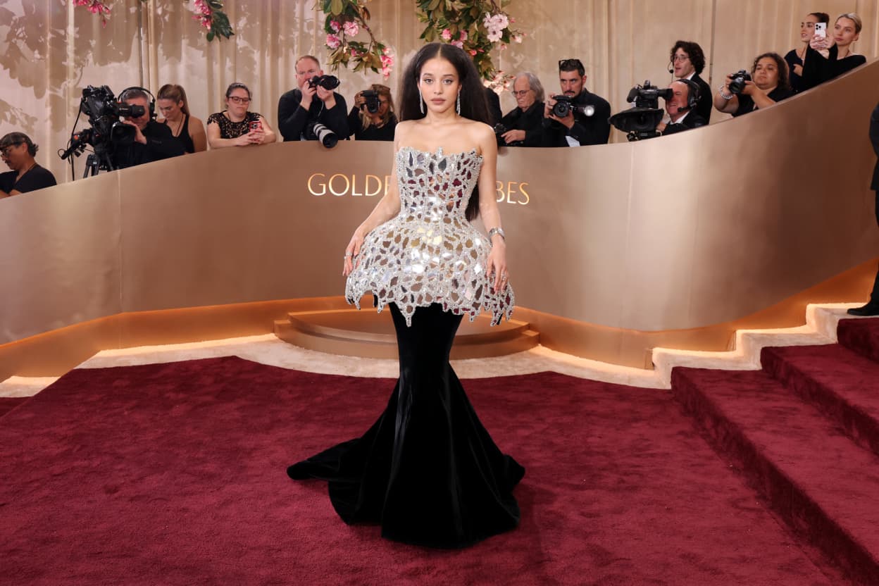 Chase Infiniti attends the 83rd Annual Golden Globe Awards at The Beverly Hilton on January 11, 2026 in Beverly Hills, California.