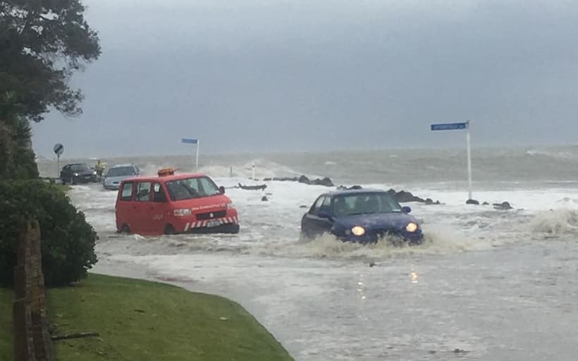 The Thames Coast Rd in the Coromandel on Friday morning.