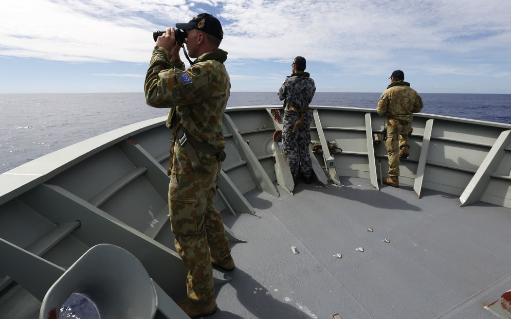 Australian Defence crew are continuing to look for any signs of debris.