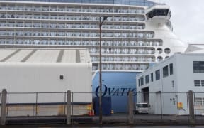The cruise ship Ovation of the Seas in Wellington on Friday 23 December.