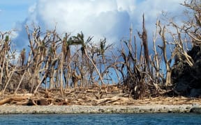 Namena Island in Fiji suffered damage in Cyclone Winston