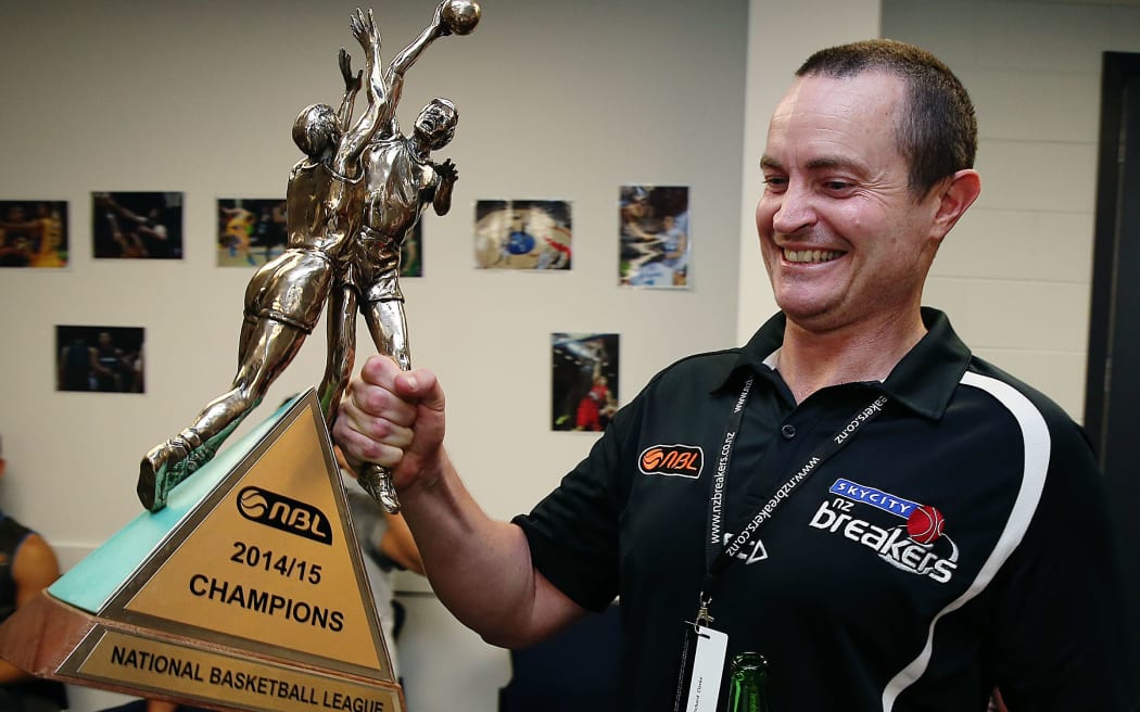 Breakers CEO Richard Clarke after the club won the 2014-15 ANBL title.
