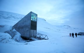The entrance of the Svalbard Global Seed Vault.