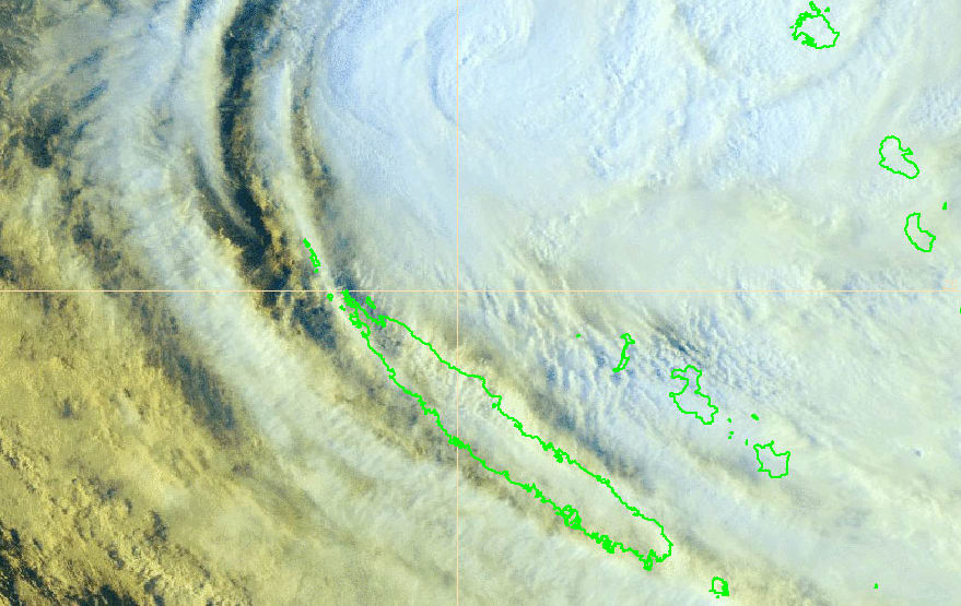 Cyclone Hola near the Loyalty Islands