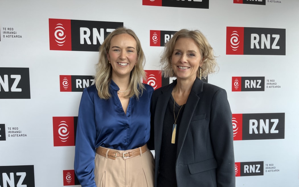 Mental health advocate Grace Curtis and broadcaster Mihingarangi Forbes.