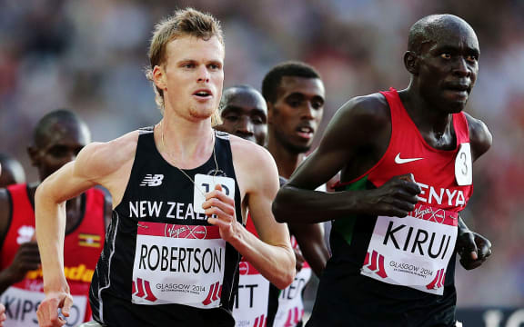 Jake Robertson competing at the Glasgow Commonwealth Games in 2014.