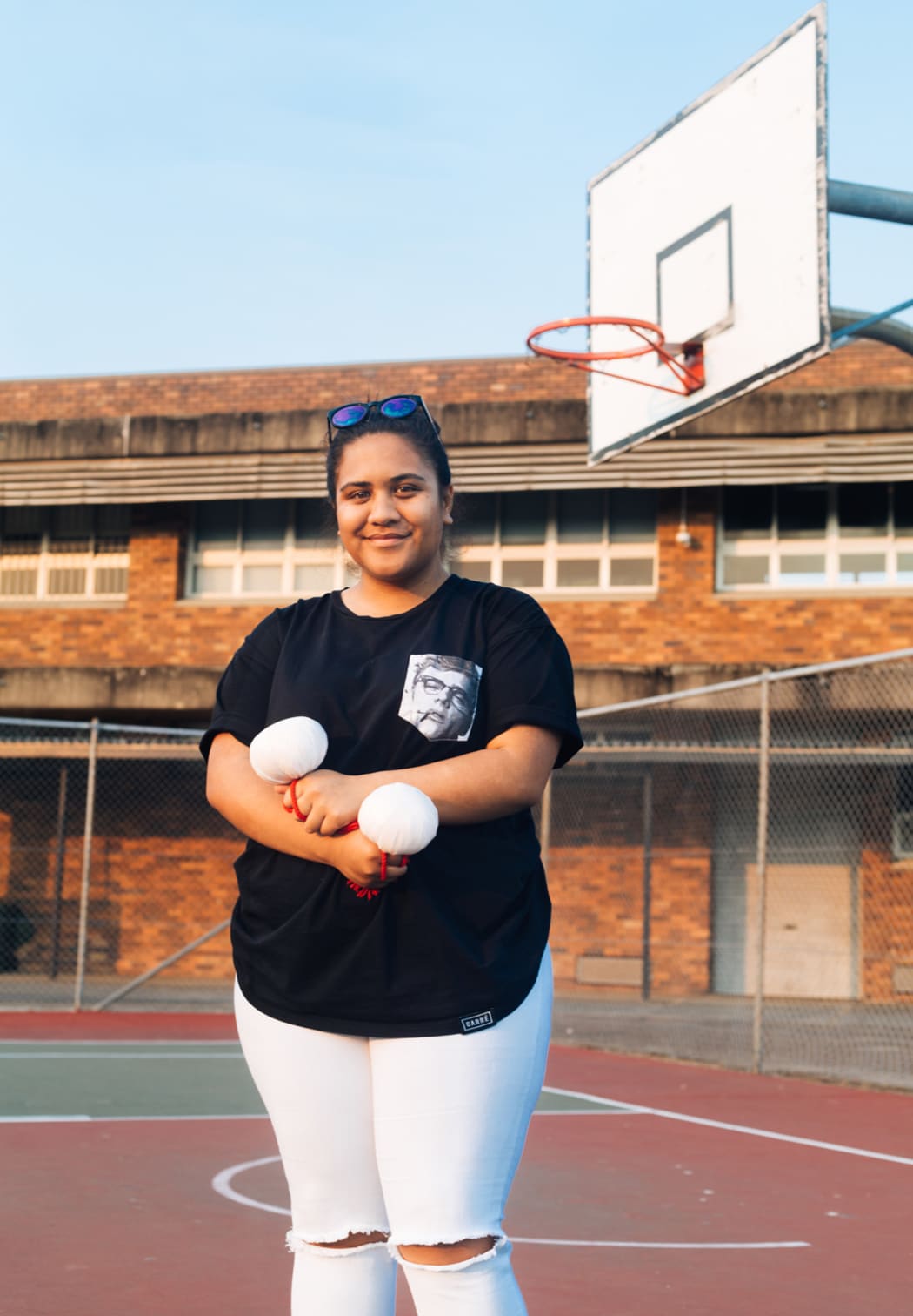 Georgia Horne (Ngāti Kahungunu) was born in Australia and learns kapa haka at South Sydney High school every weekend.