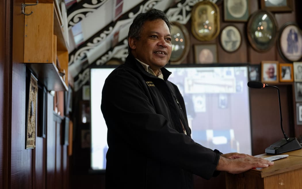 Group photo of NZDF personnel and the Waitangi Tribunal team at the Claimant Hearing (Week 4) at the Wairaka Marae, Whakatāne.