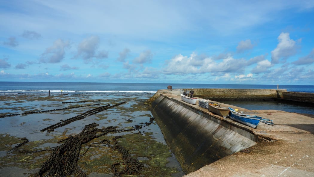 The Aiwo boat harbour on Nauru