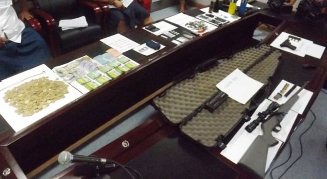 Samoa police raid uncovers weapons, drugs and cash.
