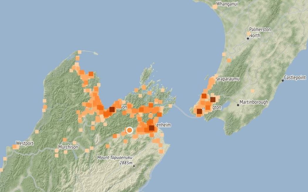 The quake was centred 30km west of Blenheim at a depth of 49km, Geonet said.