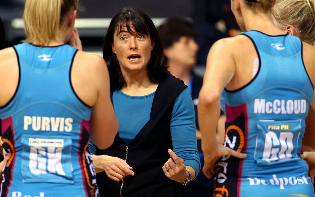 Steel's Co-coach Janine Southby. ANZ Netball Championship, Waikato/Bay of Plenty Magic v Southern Steel, Claudelands Arena, Hamilton, New Zealand. Monday 4th June 2012. Photo: Anthony Au-Yeung / photosport.co.nz