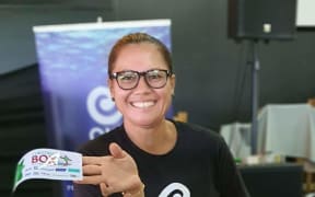 Christmas box member showing sticker.