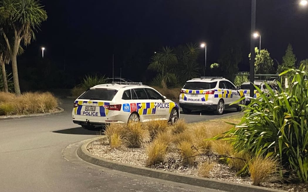 Police cars outside the Te Puna Wai ō Tuhinapo Youth Justice Facility, 6 February, 2023.