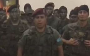 Venezuela army officers posted a video saying they were rising against the tyranny of President  Nicolás Maduro.