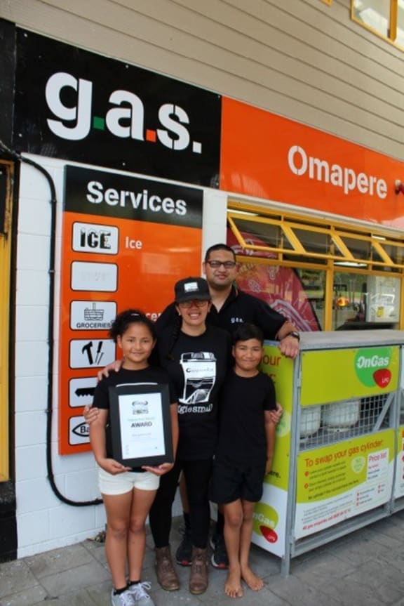 Taryn and Joseph Taurima, pictured with their kids, run GAS Omapere in Hokianga.