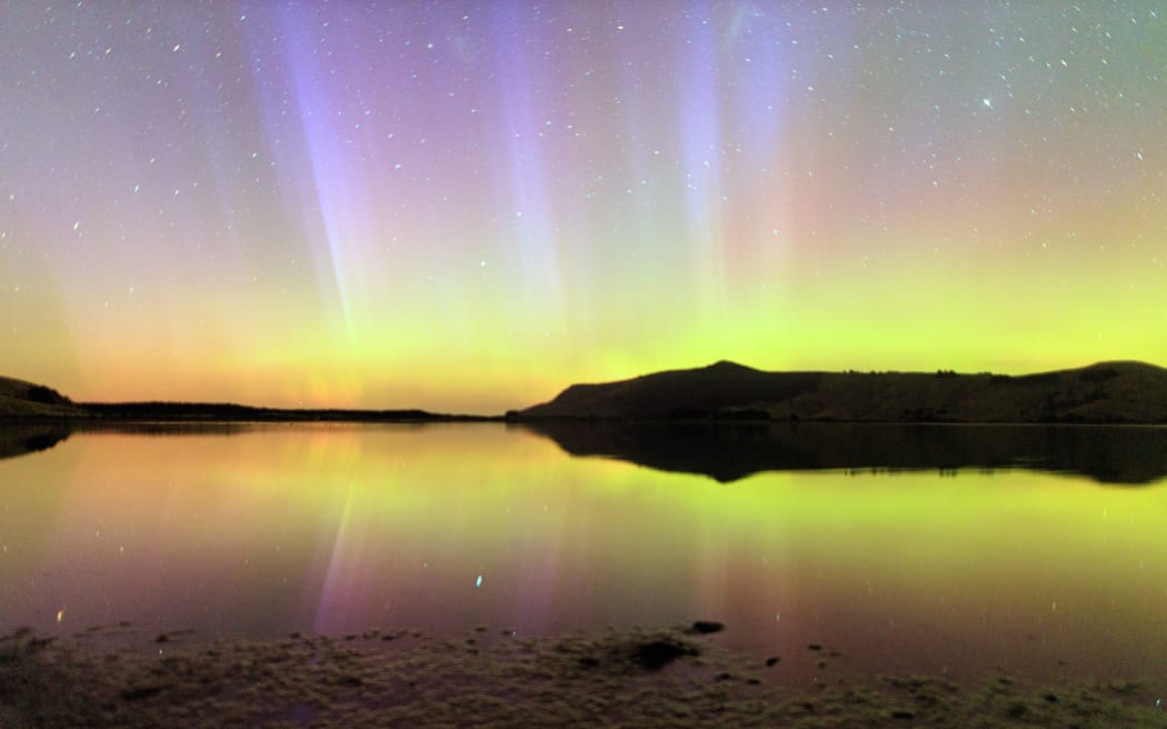 Aurora Australis (The Southern Lights) appeared over New Zealand's skies on 27 February, 2023.