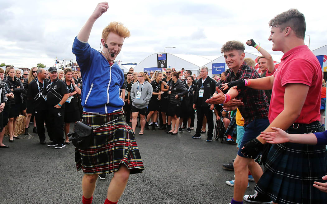 New Zealand Commonwealth Games team welcomed to Glasgow.