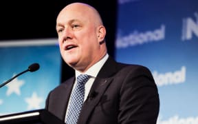 Christopher Luxon speaks at a National Party conference in Palmerston North, May 2024.