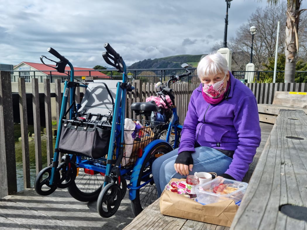 Lynette was enjoying a picnic lunch near Port Nelson.