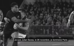 A screen grab of the Julian Savea video from Adidas shows footage of Malakai Fekitoa