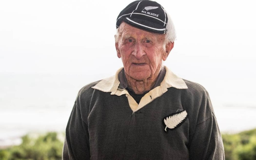 All Black number 515 and former Taranaki player, Roy Roper, pictured in his cap and very first All Blacks jersey.